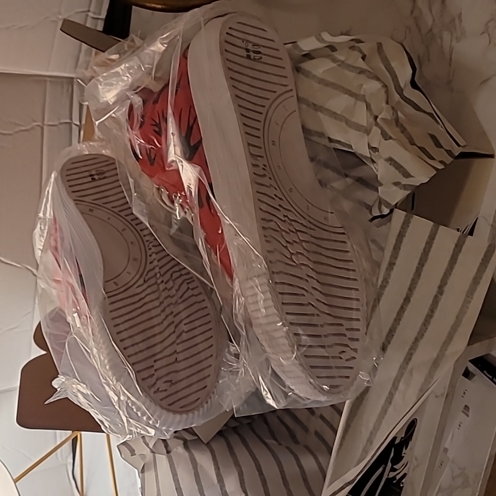 🔥🔥MCQ BY ALEXANDER MCQUEEN SWALLOW SWARM HIGHTOP SNEAKERS MEN'S SZ 8 RE - Picture 4 of 11